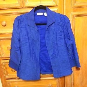 Chico's Blue Jacket Cotton Size 0